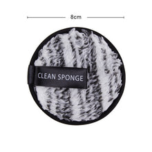 Load image into Gallery viewer, 1/3Pcs 8cm Reusable Makeup Remover Discs Skincare Microfiber Washable Cleansing Sponge Make up Wipes Facial Cleansing Towel