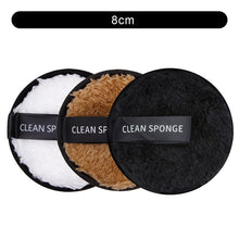 Load image into Gallery viewer, 1/3Pcs 8cm Reusable Makeup Remover Discs Skincare Microfiber Washable Cleansing Sponge Make up Wipes Facial Cleansing Towel