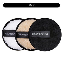 Load image into Gallery viewer, 1/3Pcs 8cm Reusable Makeup Remover Discs Skincare Microfiber Washable Cleansing Sponge Make up Wipes Facial Cleansing Towel