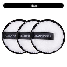 Load image into Gallery viewer, 1/3Pcs 8cm Reusable Makeup Remover Discs Skincare Microfiber Washable Cleansing Sponge Make up Wipes Facial Cleansing Towel