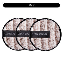 Load image into Gallery viewer, 1/3Pcs 8cm Reusable Makeup Remover Discs Skincare Microfiber Washable Cleansing Sponge Make up Wipes Facial Cleansing Towel