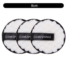 Load image into Gallery viewer, 1/3Pcs 8cm Reusable Makeup Remover Discs Skincare Microfiber Washable Cleansing Sponge Make up Wipes Facial Cleansing Towel