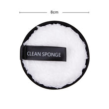 Load image into Gallery viewer, 1/3Pcs 8cm Reusable Makeup Remover Discs Skincare Microfiber Washable Cleansing Sponge Make up Wipes Facial Cleansing Towel