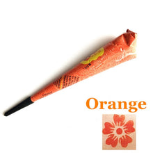 Load image into Gallery viewer, 1pc Ink Color Henna Tattoo Paste Indian Waterproof Tattoo Mehndi DIY Drawing Tattoo Body Paint Art Cream Cone For Stencil TSLM2
