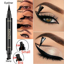 Load image into Gallery viewer, CmaaDu Liquid Eyeliner Pencil Super Waterproof Black Double-Headed  Stamps Eye liner Eye maquiagem Cosmetic Makeup Tool TSLM1
