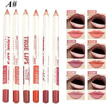 Load image into Gallery viewer, 6Pcs/set Cosmetic Professional Wood Lipliner Waterproof Lady Charming Lip Liner Soft Pencil Contour Makeup Lipstick Tool
