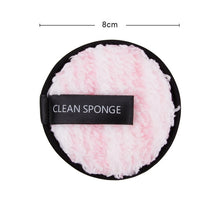 Load image into Gallery viewer, 1/3Pcs 8cm Reusable Makeup Remover Discs Skincare Microfiber Washable Cleansing Sponge Make up Wipes Facial Cleansing Towel
