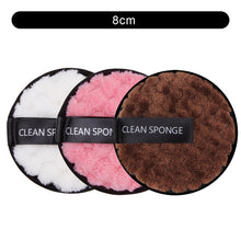 Load image into Gallery viewer, 1/3Pcs 8cm Reusable Makeup Remover Discs Skincare Microfiber Washable Cleansing Sponge Make up Wipes Facial Cleansing Towel

