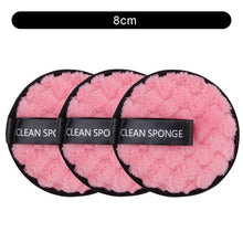 Load image into Gallery viewer, 1/3Pcs 8cm Reusable Makeup Remover Discs Skincare Microfiber Washable Cleansing Sponge Make up Wipes Facial Cleansing Towel
